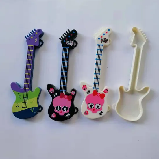 Accesorio de muñeca de juguete de plástico, guitarra azul para muñeca de escala 1/6
